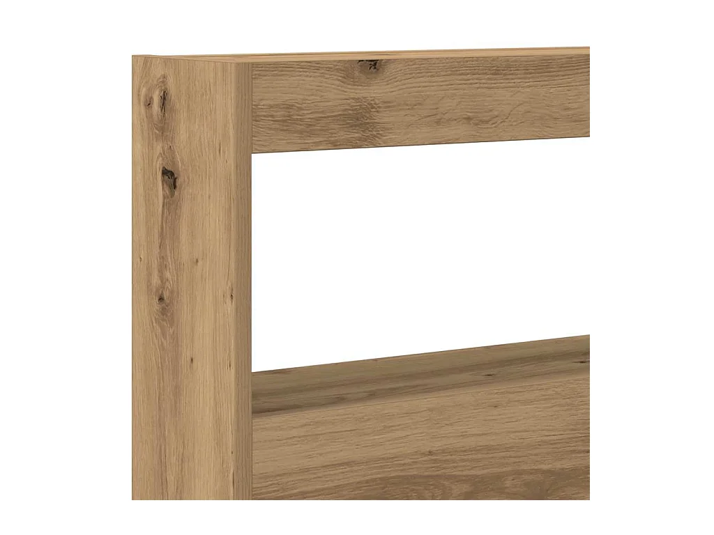 Armoire tête de lit avec LED chêne artisanal 160x17x102 cm