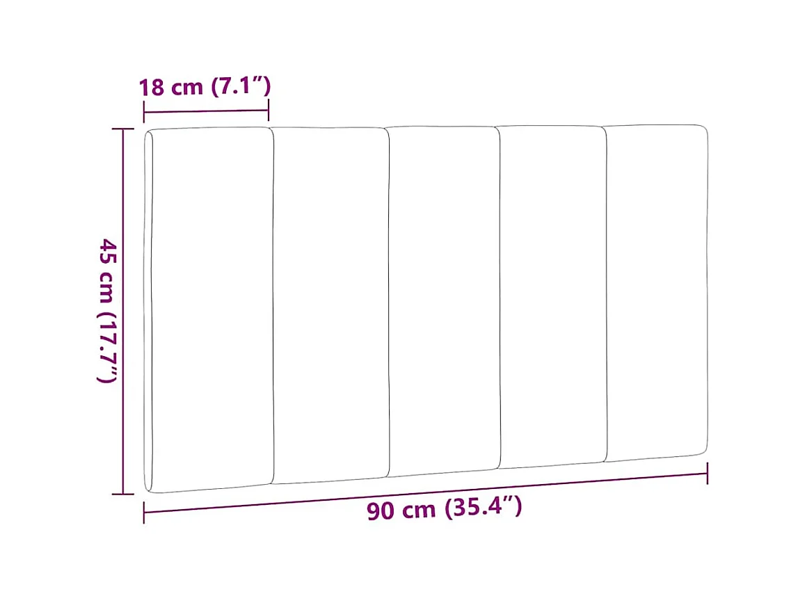 Tête de lit bleu 90 cm tissu