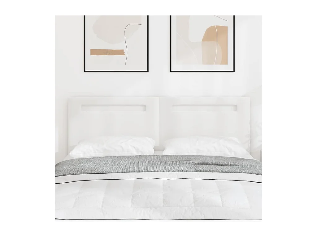 Cabecero con luces de tiras LED Montaje en la pared 160 cm PVC