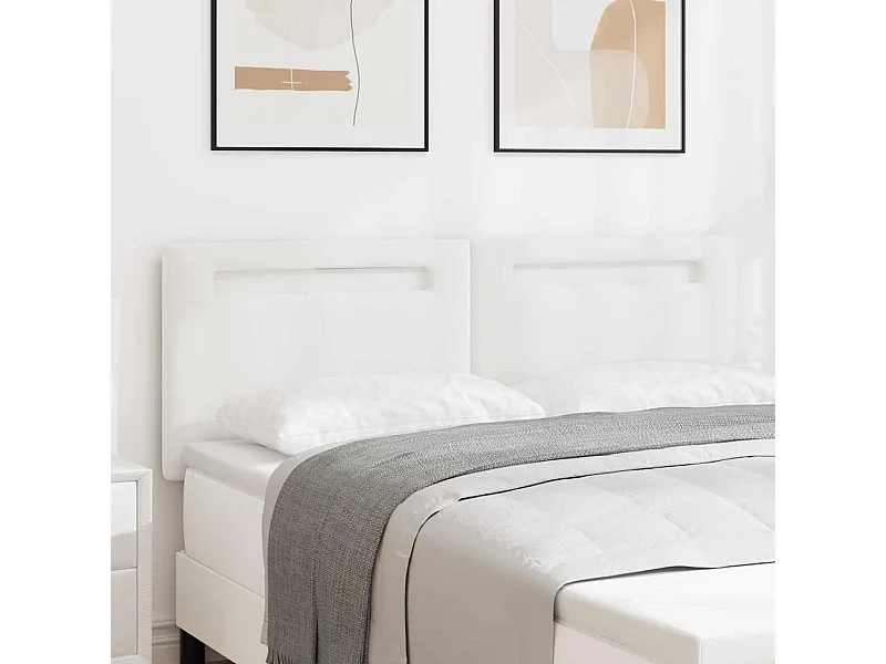 Cabecero con luces de tiras LED Montaje en la pared 160 cm PVC