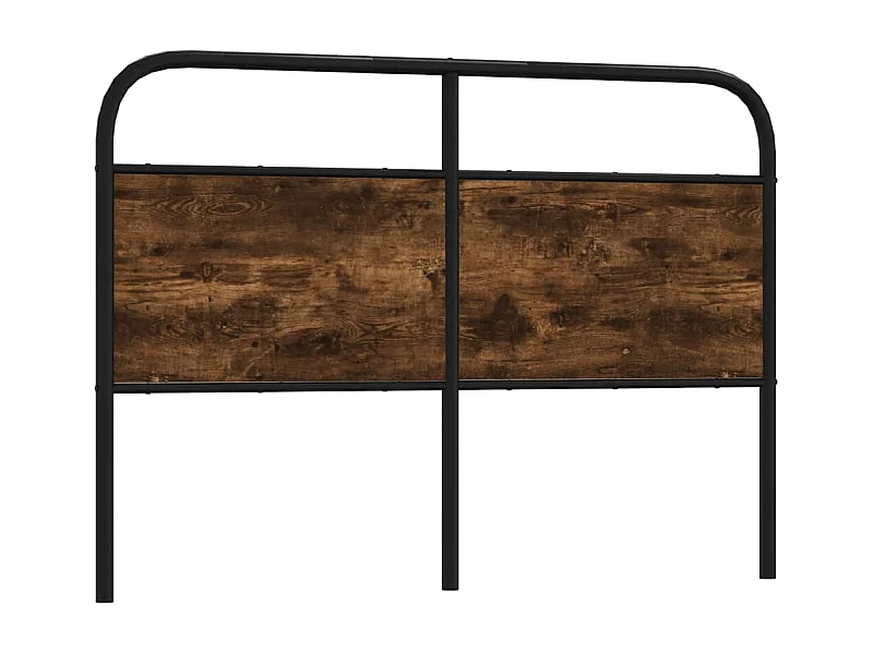 Tête de lit chêne fumé 120 cm acier et bois d'ingénierie