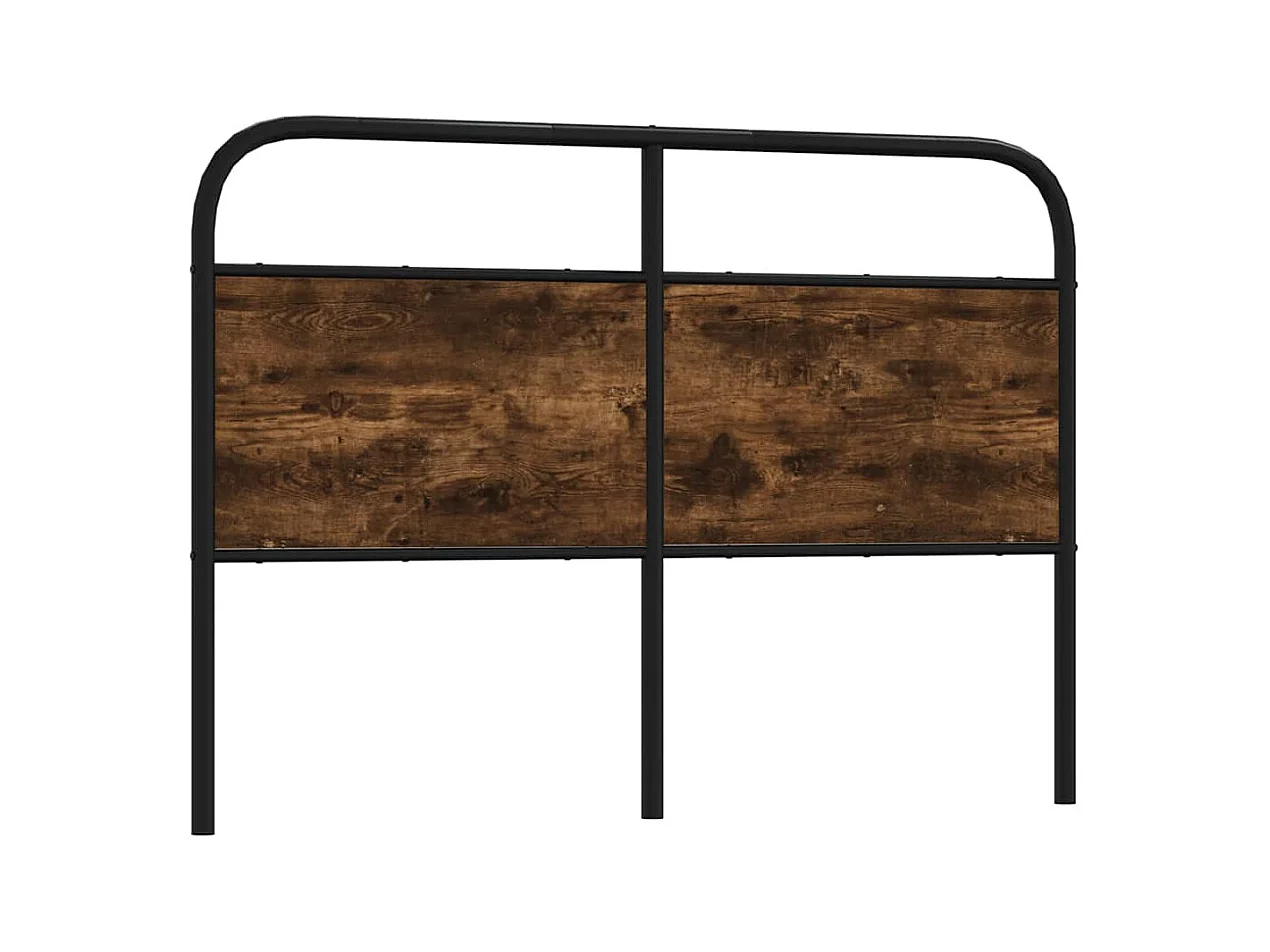 Tête de lit chêne fumé 120 cm acier et bois d'ingénierie
