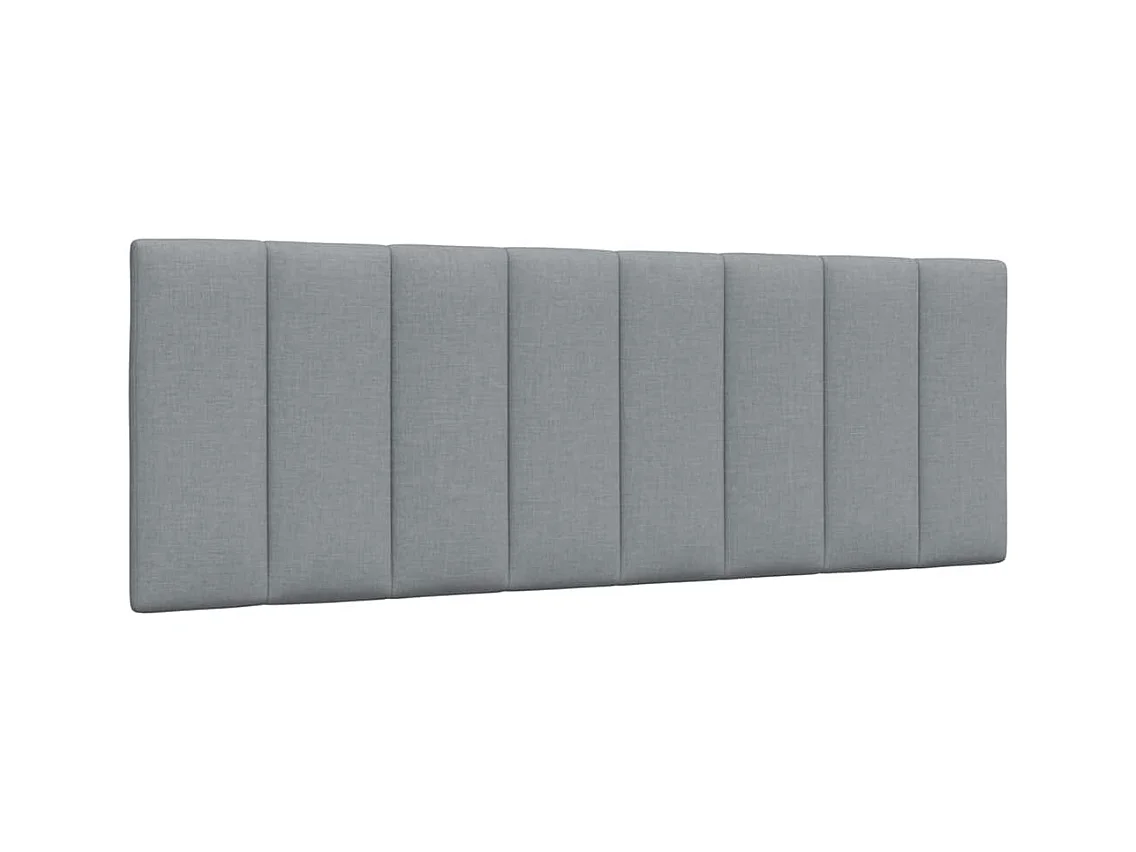 Cabecero de cama acolchado tela gris claro 120 cm