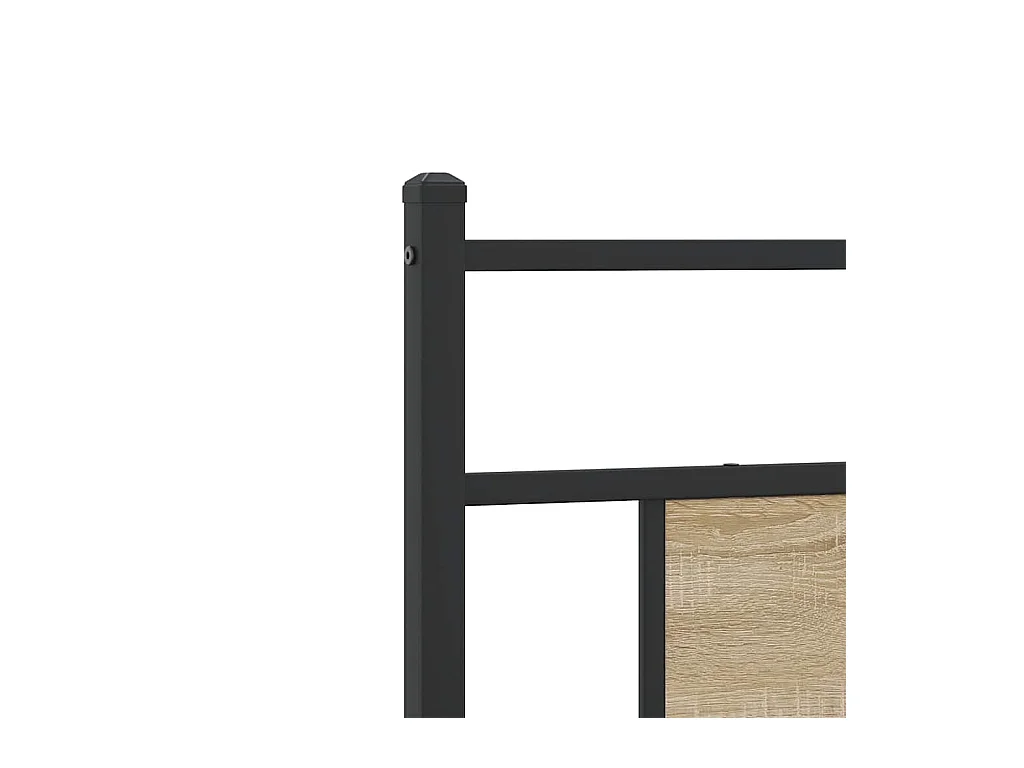 Tête de lit chêne sonoma 100 cm bois d'ingénierie et acier
