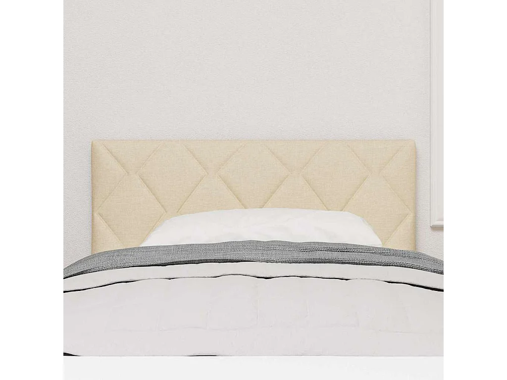 Tête de Lit en Tissu Géométrique Crème 100 cm tissu