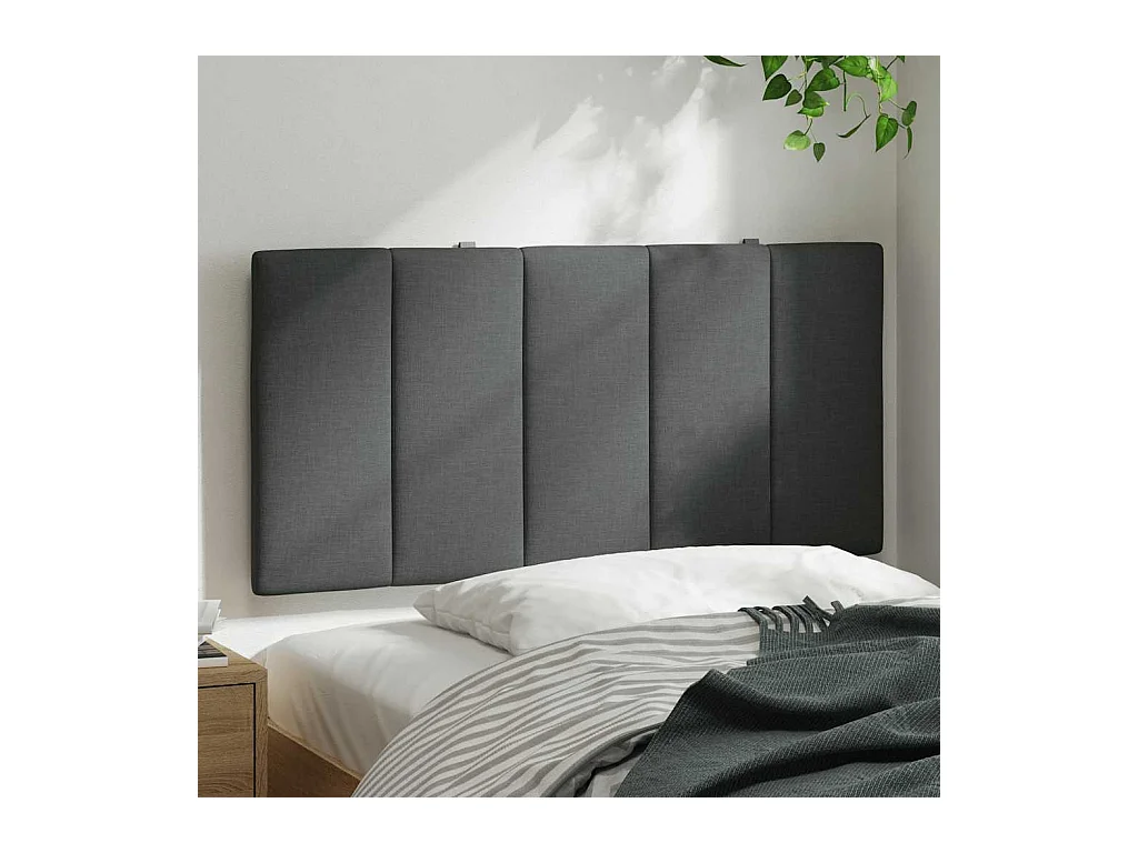 Hoofdbordkussen "Hanko" 100 cm stof donkergrijs