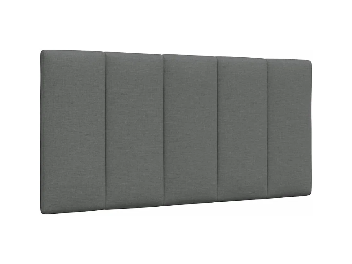 Cabecero de cama acolchado tela gris oscuro 100 cm