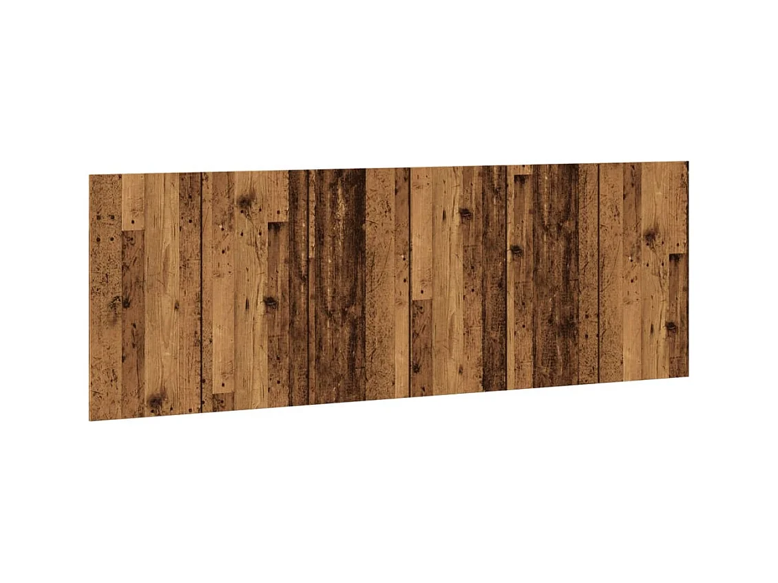 Cabecero de pared madera ingeniería envejecida 240x1,5x80 cm