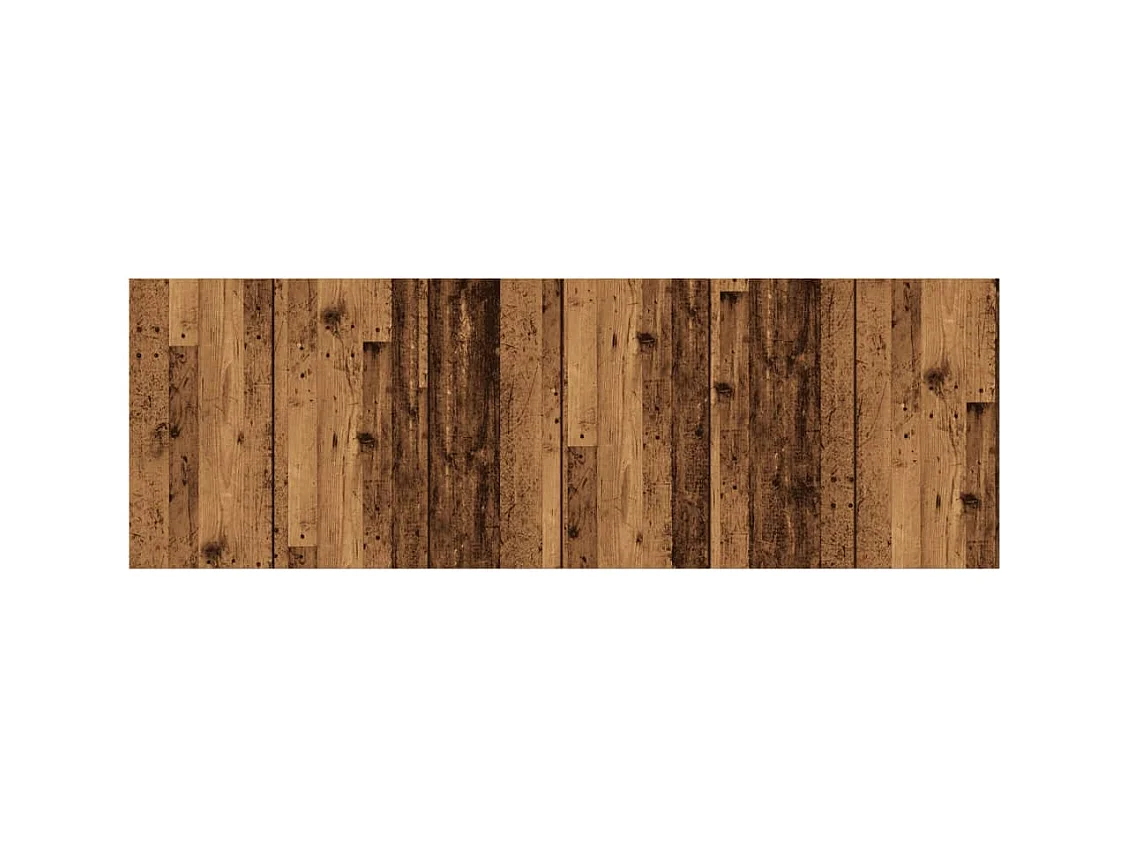 Cabecero de pared madera ingeniería envejecida 240x1,5x80 cm