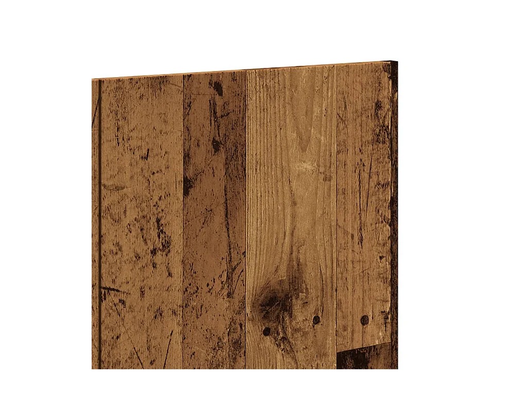 Cabecero de pared madera ingeniería envejecida 240x1,5x80 cm