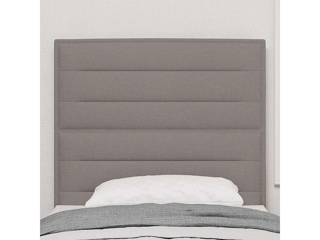 Tête de lit LED avec des lumières à LED Taupe 80 cm tissu