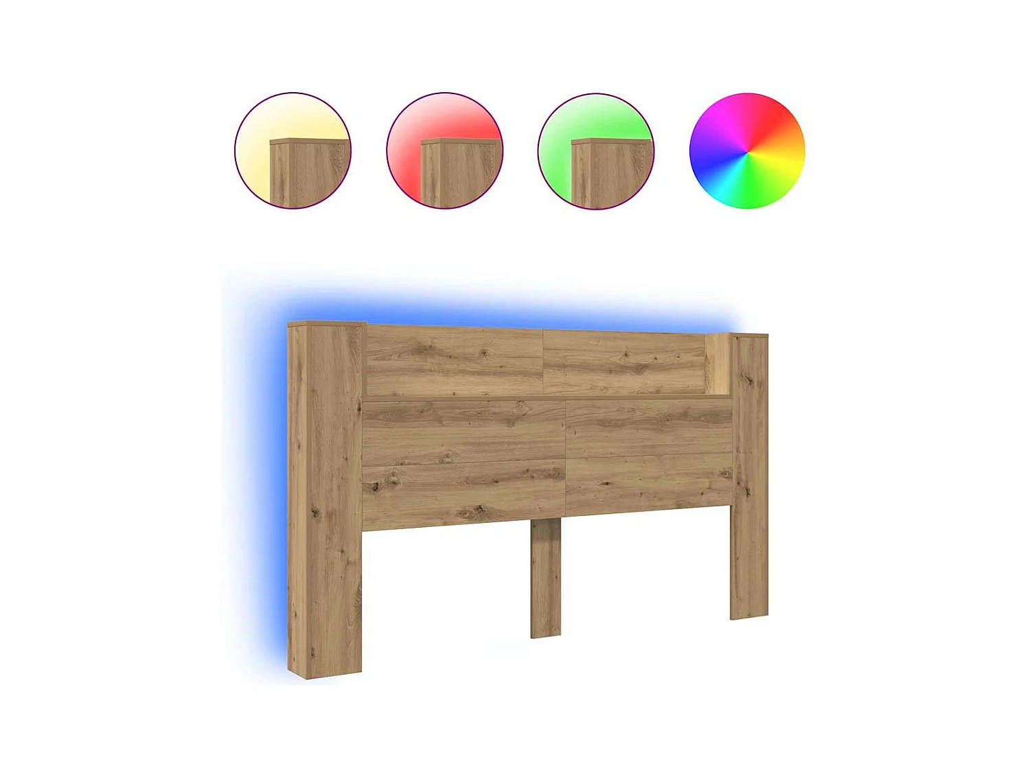 Tête de Lit chêne artisanal 180 x 17 x 104,5 cm