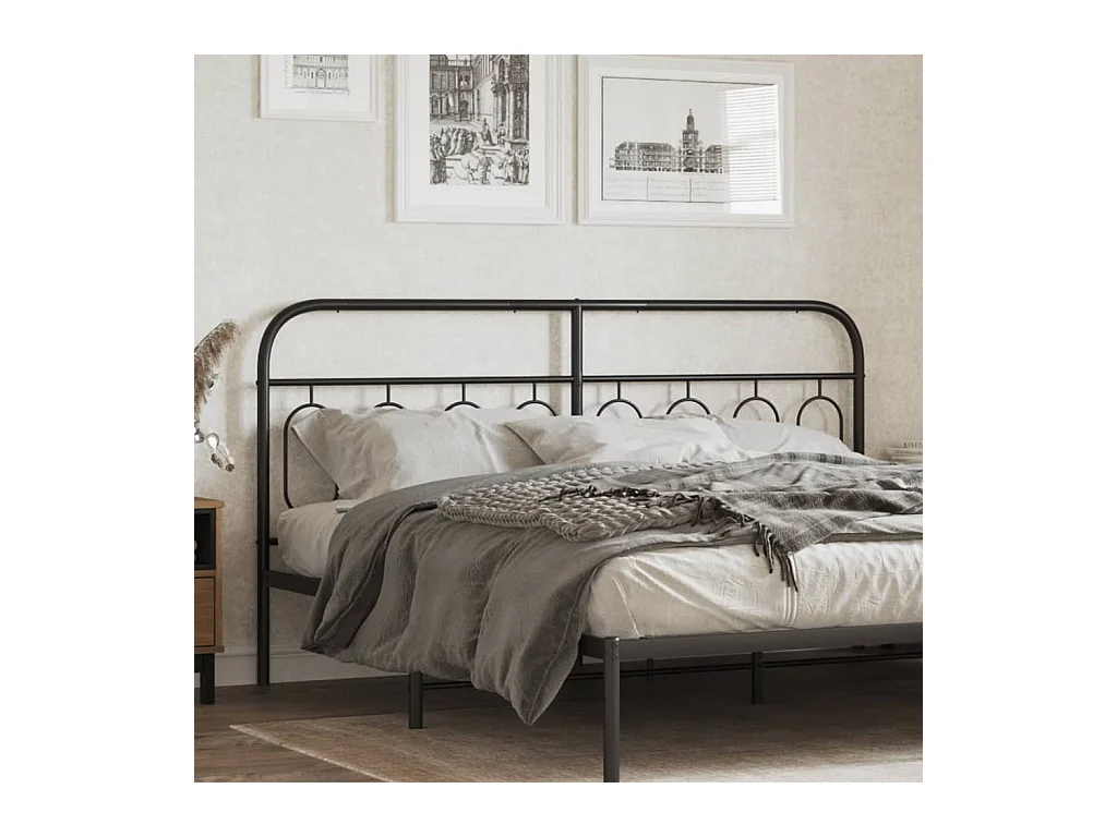 Tête de lit métal noir 183 cm