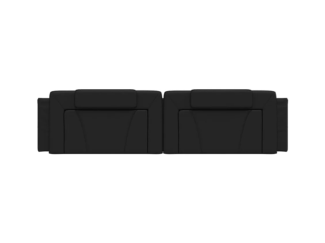 Tête de lit noir 193 cm similicuir