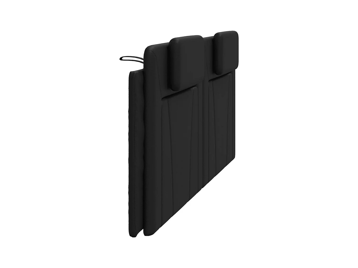 Tête de lit noir 193 cm similicuir