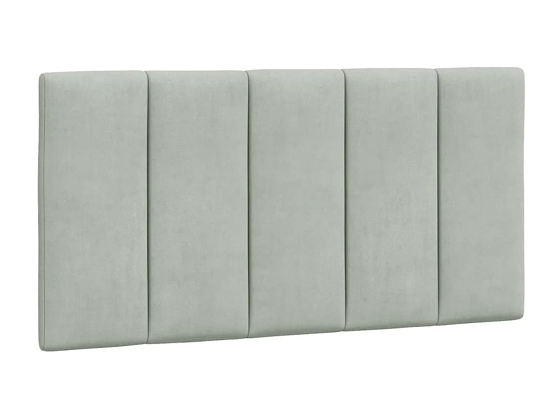 Tête de lit gris clair 100 cm velours