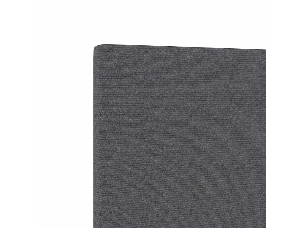 Tête de lit avec tête de lit Gris foncé 80 cm Tissu côtelé