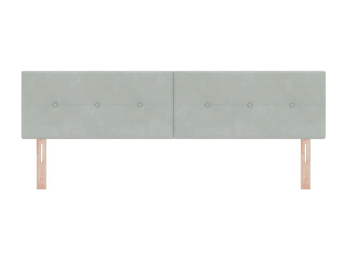 Cabecero Montaje en la pared Gris claro 180 cm Terciopelo