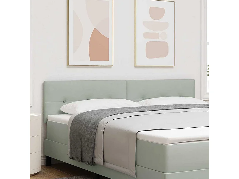 Cabecero Montaje en la pared Gris claro 180 cm Terciopelo