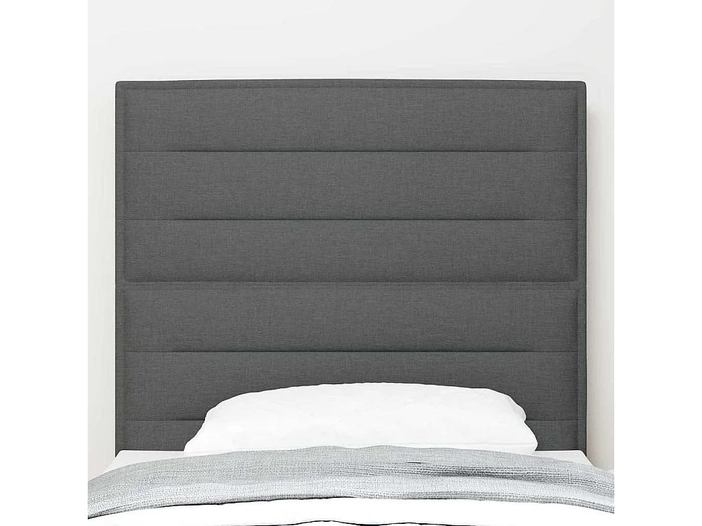 Cabecero con cabecera Manual Gris oscuro 90 cm tela