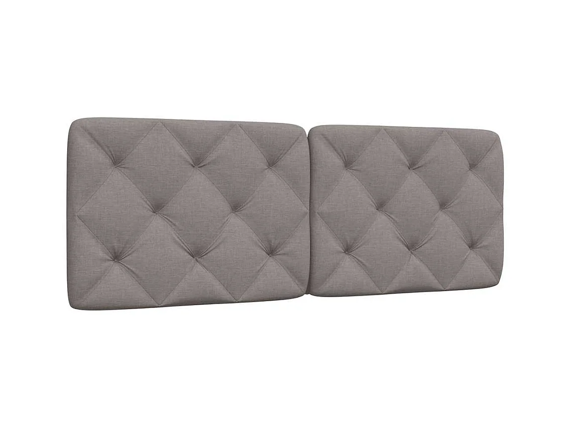Cabecero de cama acolchado tela gris taupé 140 cm
