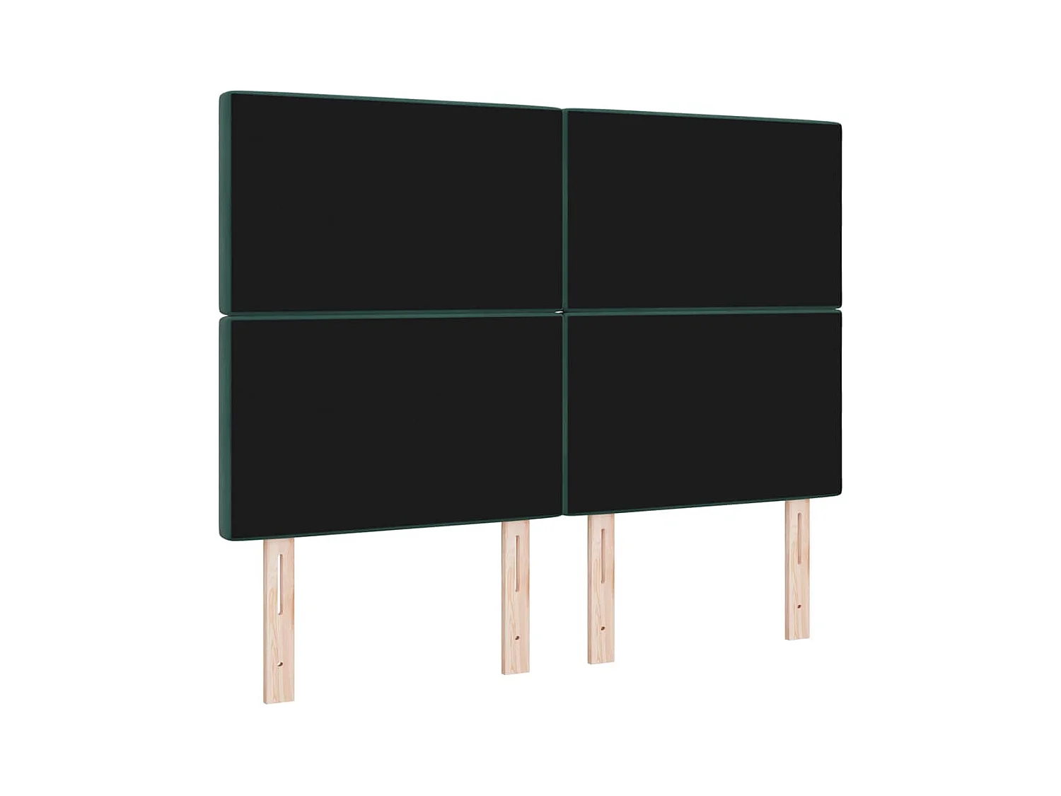 Tête de Lit en Velours Argyle Vert foncé 140 cm Velours