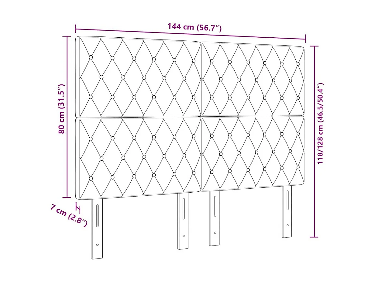 Fluwelen Hoofdbord Geruit Donkergroen 140 cm Fluweel