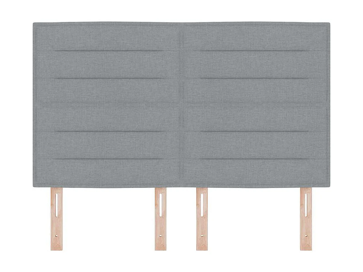 Tête de lit LED avec des lumières à LED Gris clair 160 cm tissu