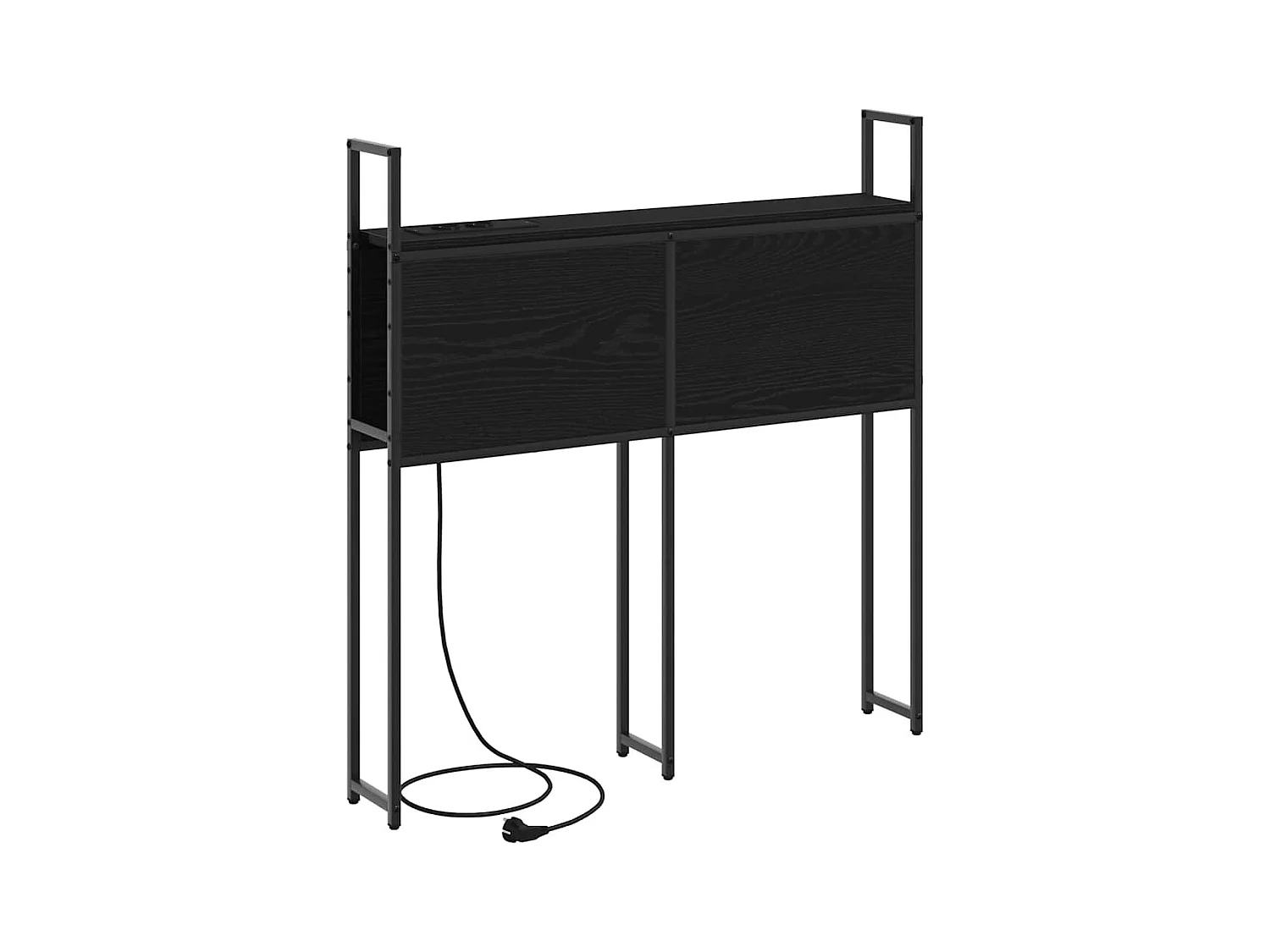 Tête de lit avec Station de Charge Chêne noir 80 cm