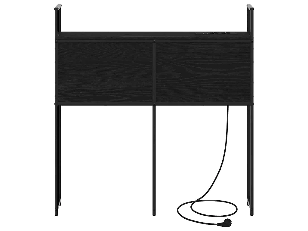 Tête de lit avec Station de Charge Chêne noir 80 cm