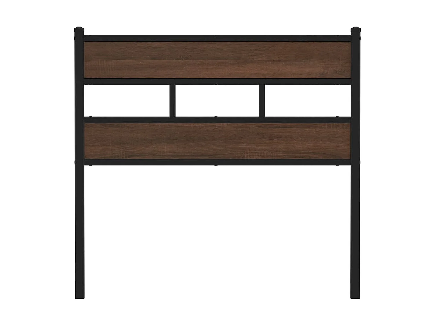 Tête de lit chêne marron 100 cm acier et bois d'ingénierie