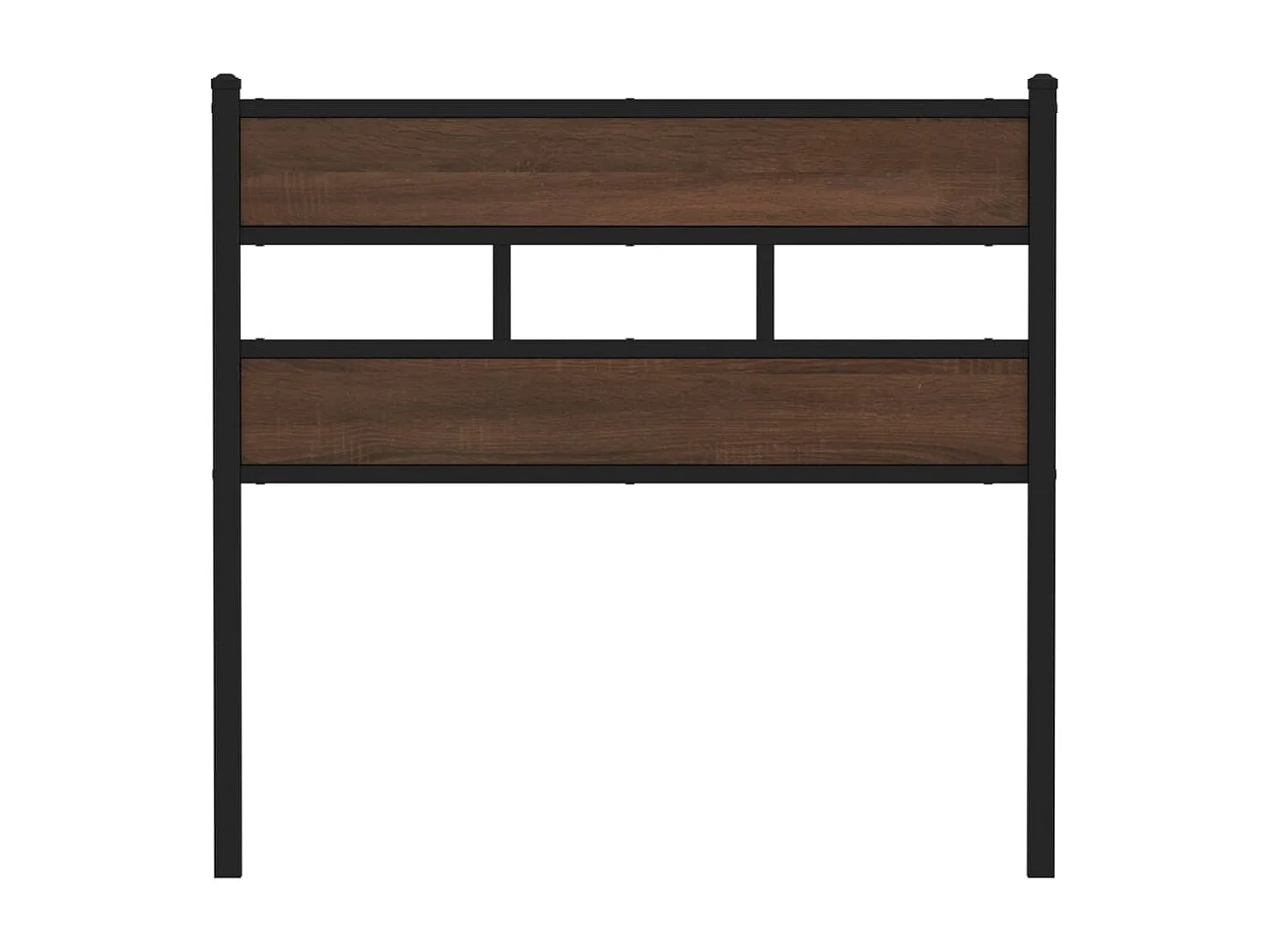 Tête de lit chêne marron 100 cm acier et bois d'ingénierie