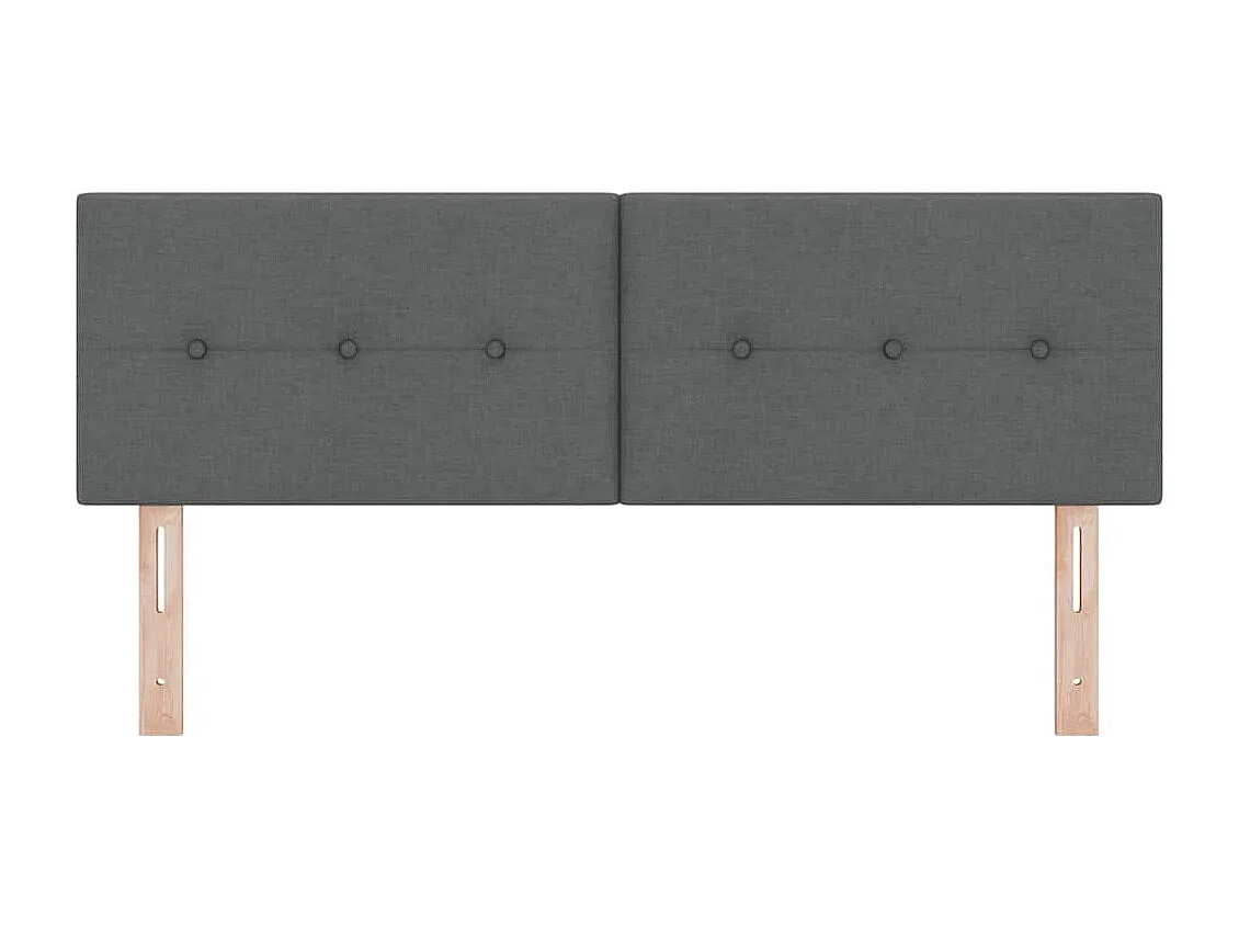 Tête de lit avec tête de lit Gris foncé 140 cm tissu