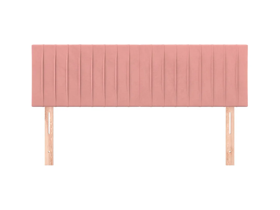 Têtes de lit 2 pièces Rose 72x5x78/88 cm Velours