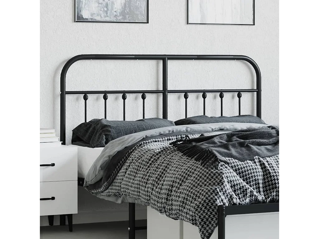 Tête de lit métal noir 140 cm