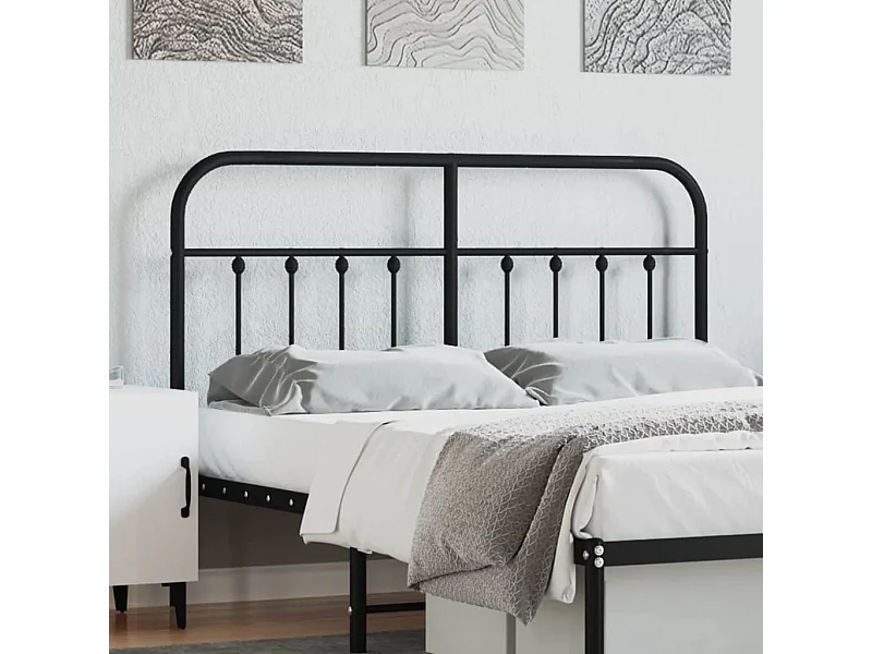 Tête de lit métal noir 140 cm
