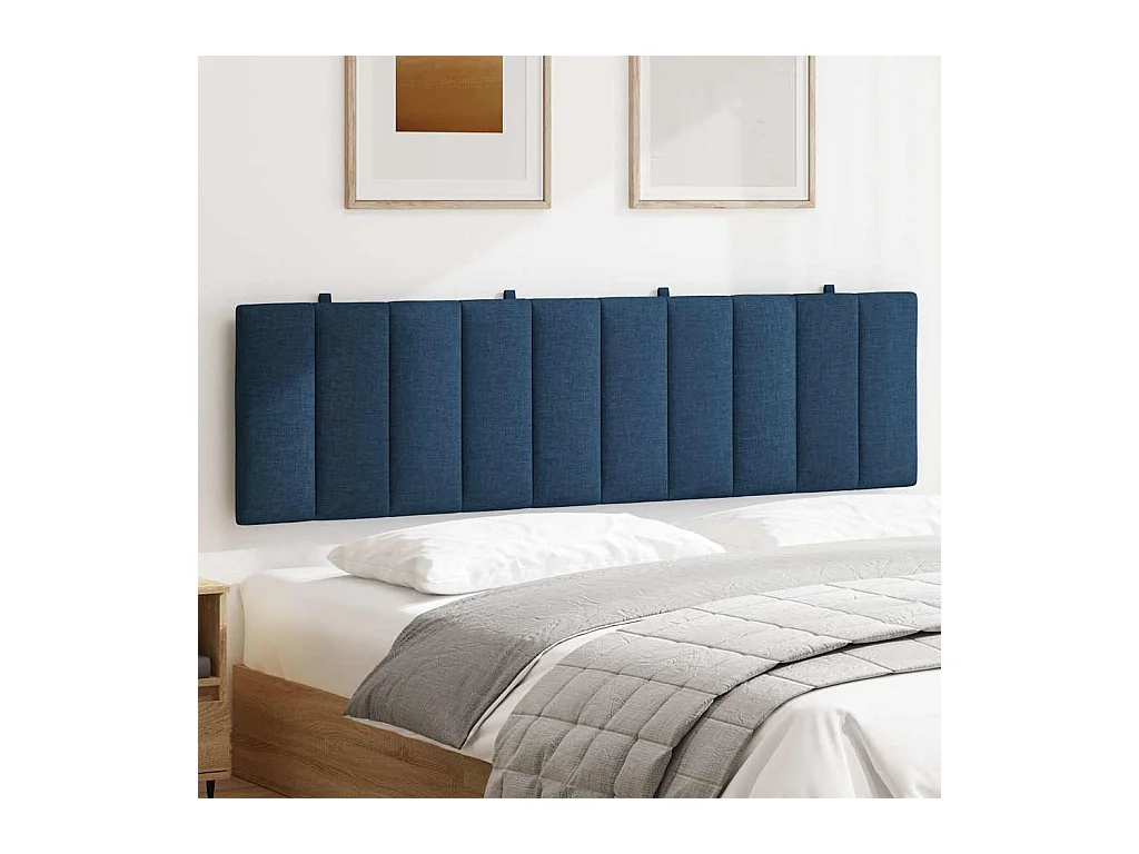 Tête de lit bleu 180 cm tissu
