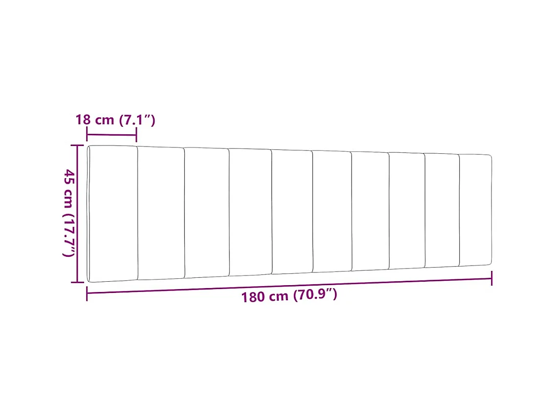 Tête de lit bleu 180 cm tissu