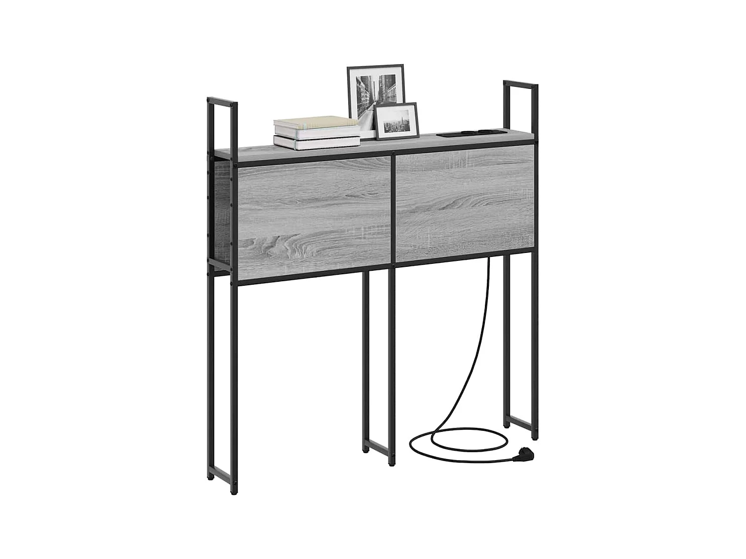 Tête de lit avec Station de Charge Sonoma gris 80 cm