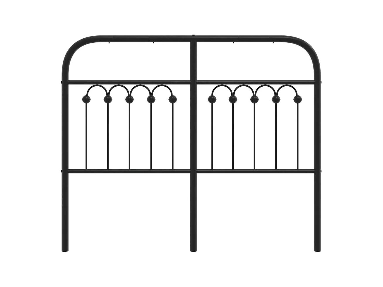 Tête de lit métal noir 120 cm