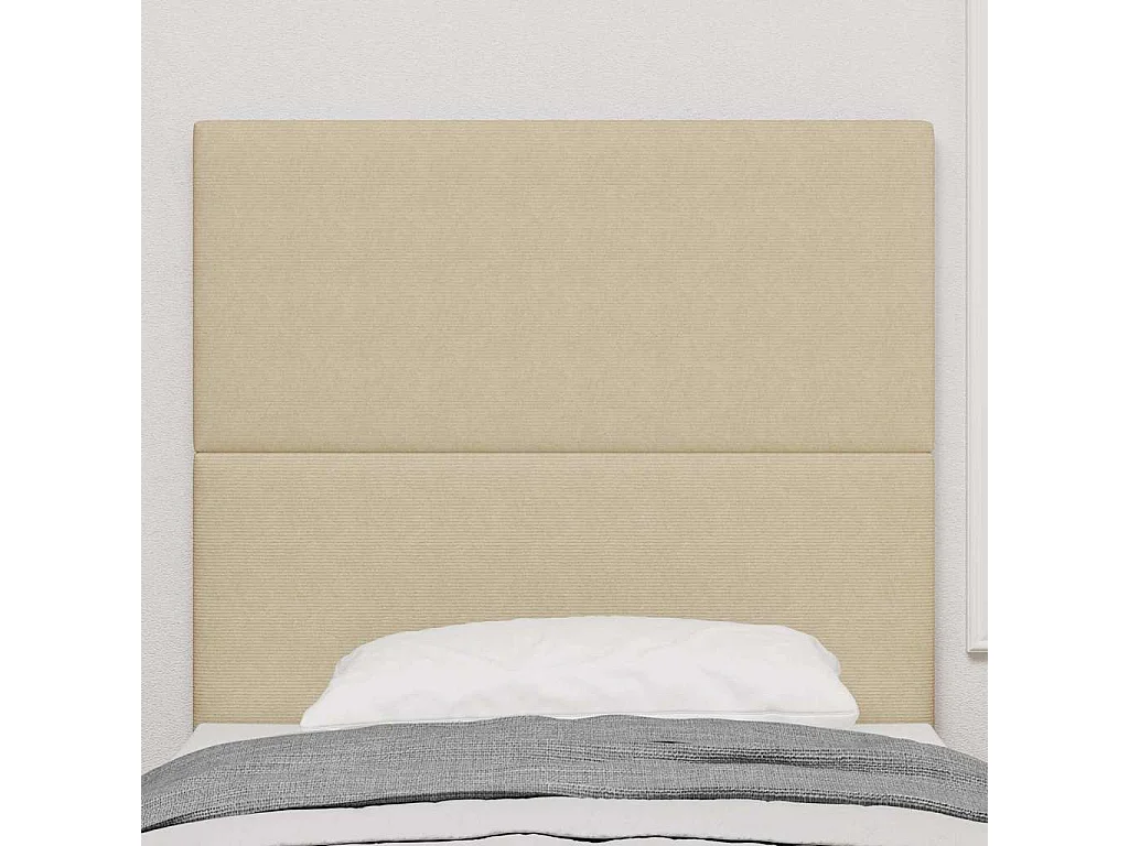 Tête de lit LED avec des lumières à LED Vert gris 90 cm tissu