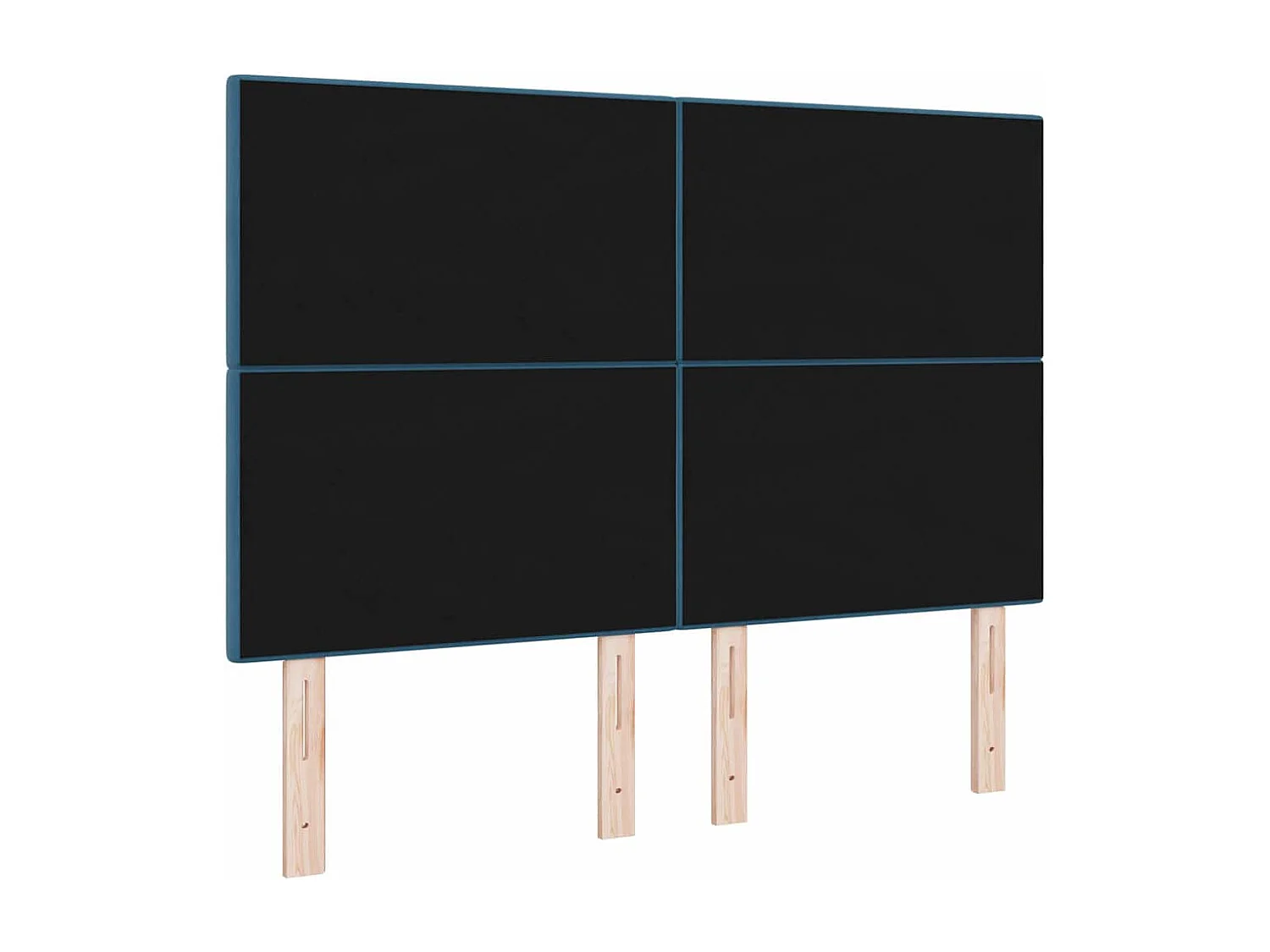 Tête de lit Montage mural Bleu foncé 144 cm Velours