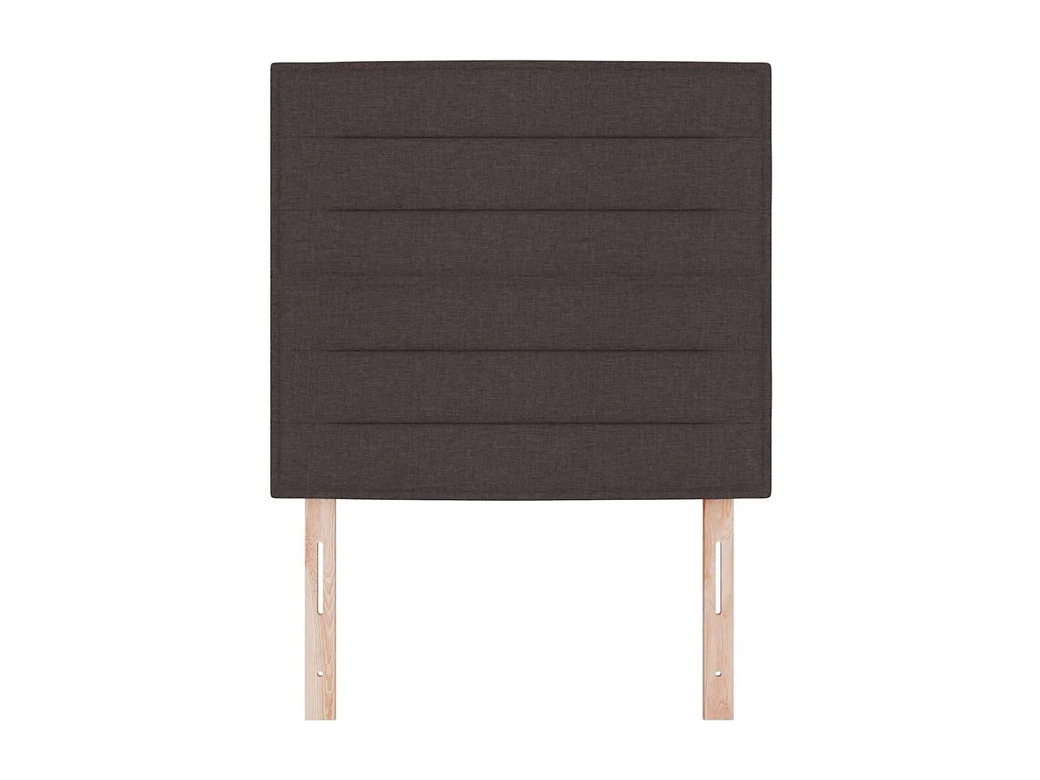 Cabecero LED con luces de tiras LED Marrón oscuro 90 cm tela