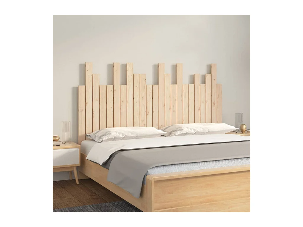 Tête de lit murale 146,5x3x80 cm Bois massif de pin