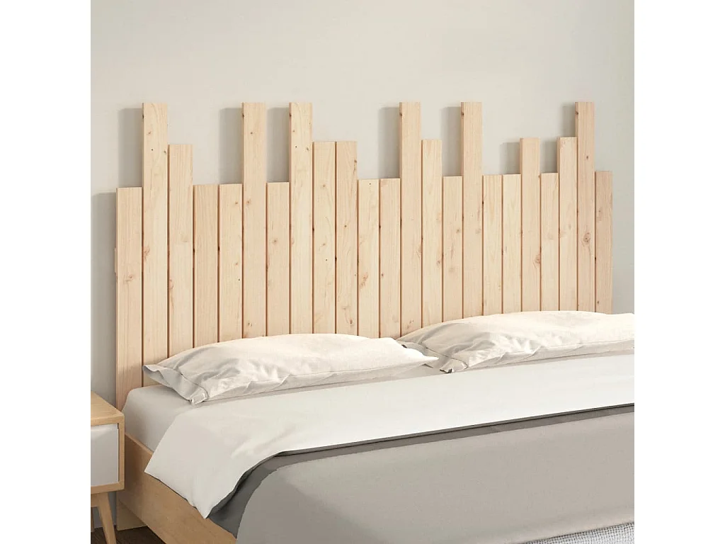 Tête de lit murale 146,5x3x80 cm Bois massif de pin