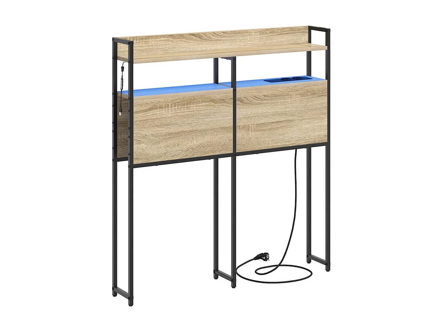 Tête de lit de rangement Chêne sonoma 80 cm Bois d'ingénierie