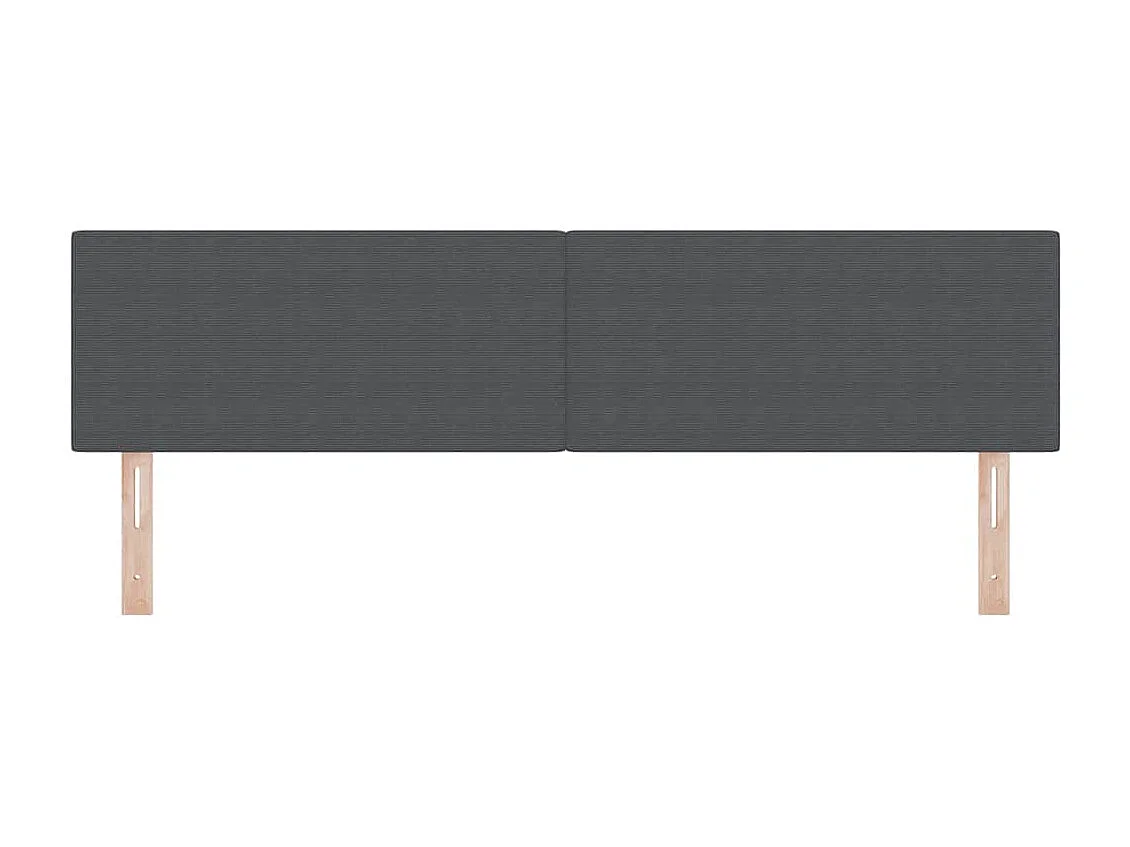 Tête de lit avec tête de lit Gris foncé 180 cm Tissu côtelé