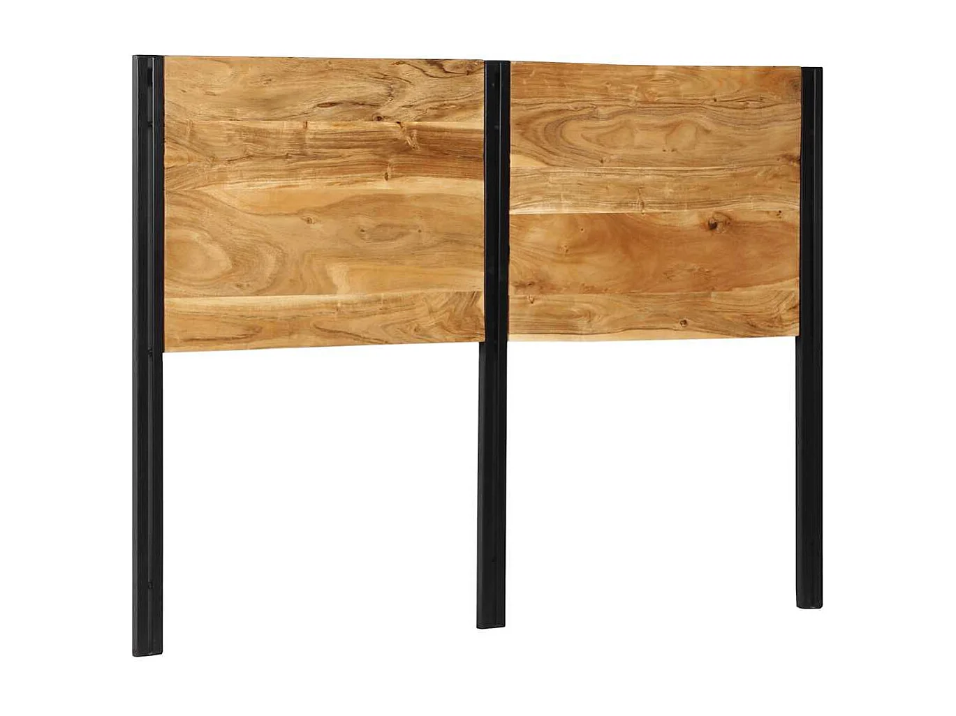 Cabecero 140 cm Madera Maciza Acacia y Hierro