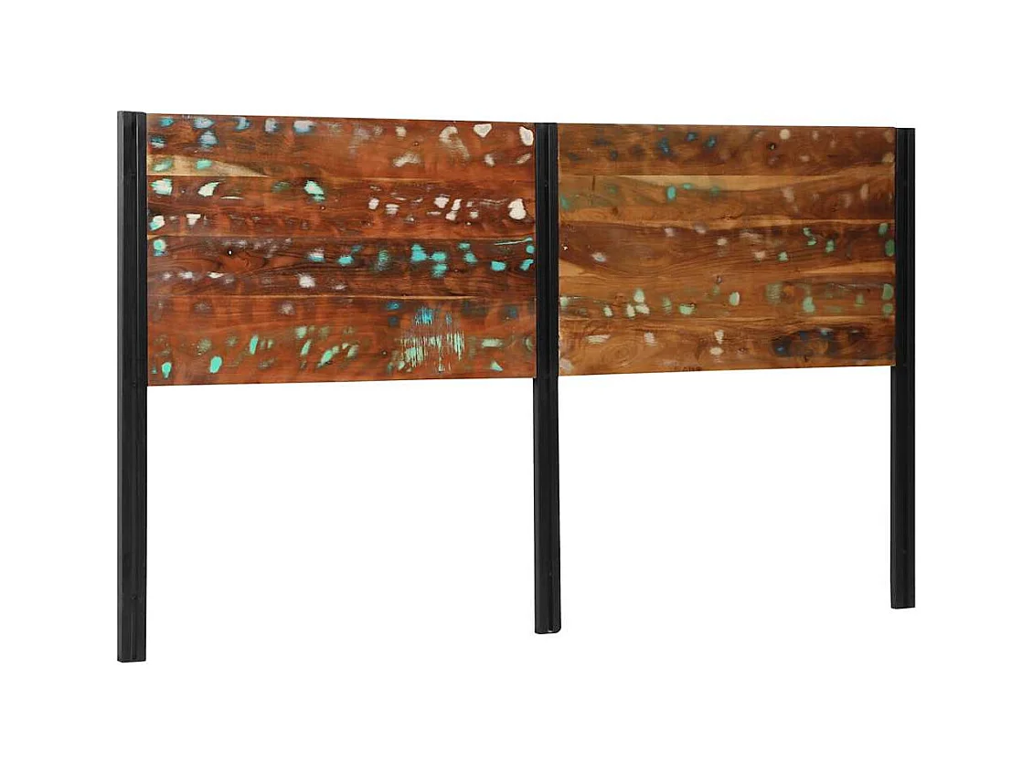 Tête de lit 180 cm bois massif récupéré et fer
