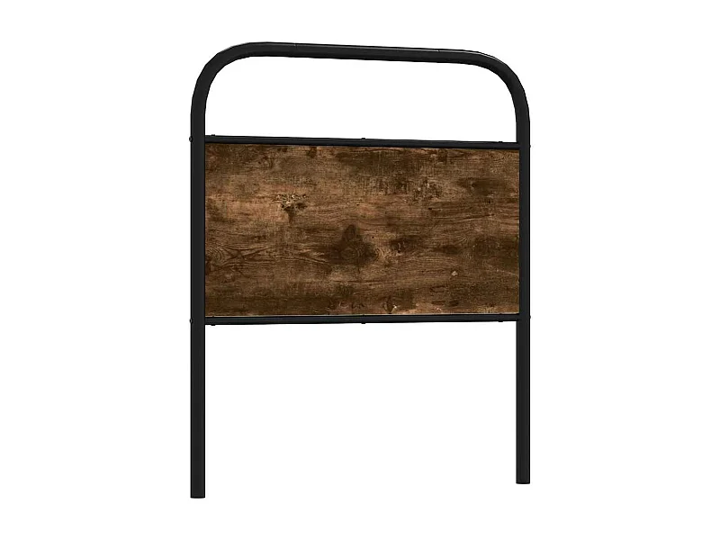 Cabecero de acero y madera de ingeniería roble ahumado 75 cm